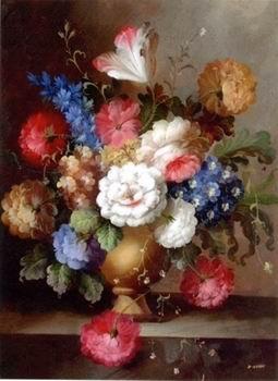 unknow artist Floral, beautiful classical still life of flowers.091